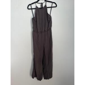 Bella Dahl Jumpsuit Women Small‎ Gray Smocked Waist Sleeveless Wide Leg